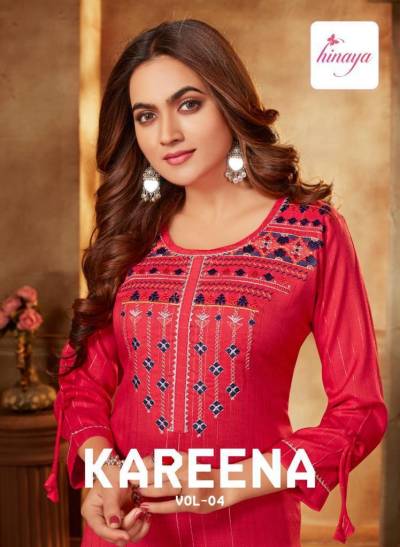 Kareena Vol 4 By Hinaya Designer Long Kurti Collection